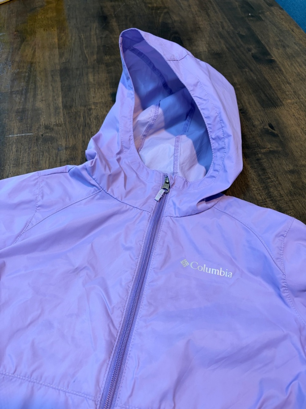 Columbia Lavender Hooded Raincoat